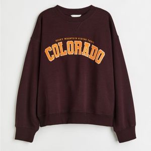 H & M Red Colorado Crew Neck